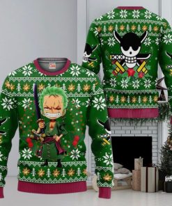Zoro Ugly Christmas Sweater One Piece Anime Xmas Gift