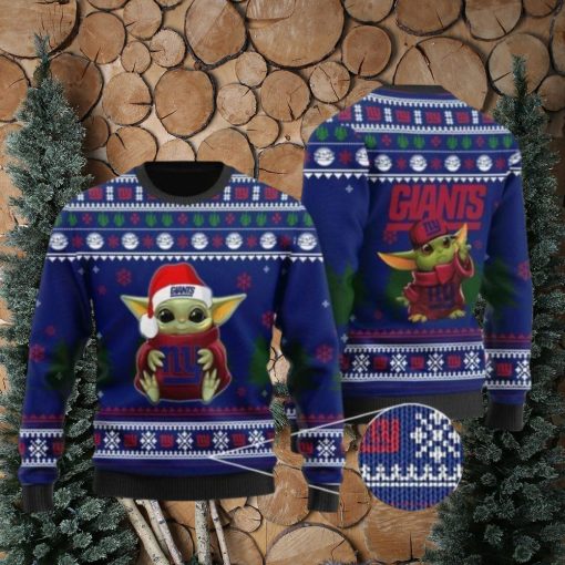 Baby Yoda New York Giants Ugly Christmas Sweaters