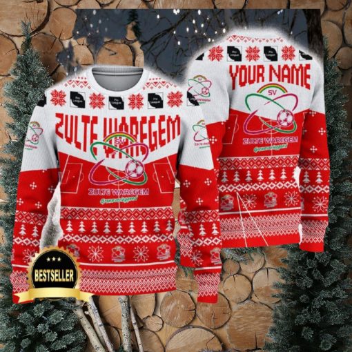 Zulte Waregem Ugly Christmas Sweater Logo Custom Name Gift Fans