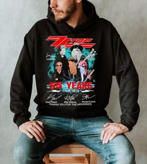 Zz Top Lanier Greig And Dusty Hill 55 Years 1969 2024 Signatures Thank You For The Memories Shirt