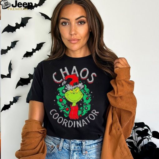 The Grinch Santa Hat Chaos Coordinator Christmas Shirt