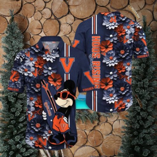 Virginia Cavaliers Hawaiian Shirt Mickey Love Surfing Trending Summer Gift