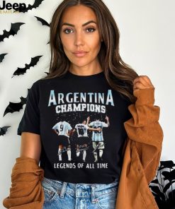 Argentina Champions Legends Of All Time Signatures T Shirt