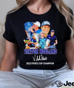 Viktor Hovland 2023 Fedex Cup Champion signature shirt