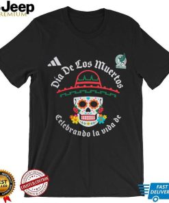 adidas Adult Mexico 2024 Day of the Dead Skull Black Shirt