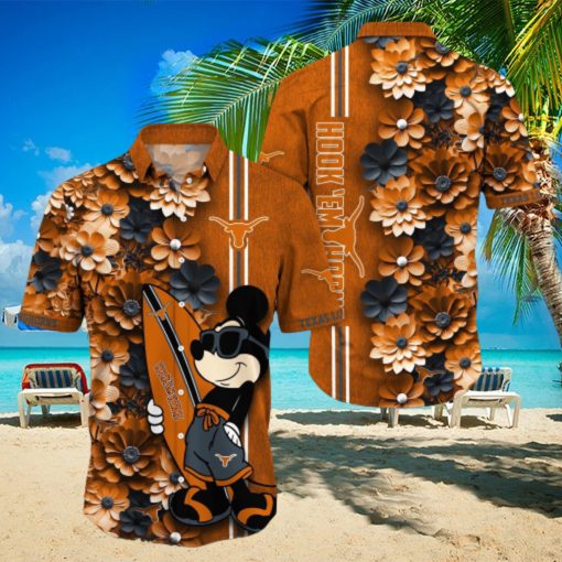 Texas Longhorns Aloha Mick Pattern Hawaiian Shirt For Fans