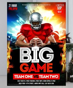 american football big game flyer Poster