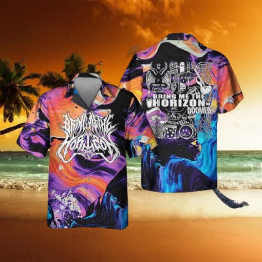 Bring Me The Horizon Album Lyric Happy Song World Tour 2023 Hawaiian Shirt