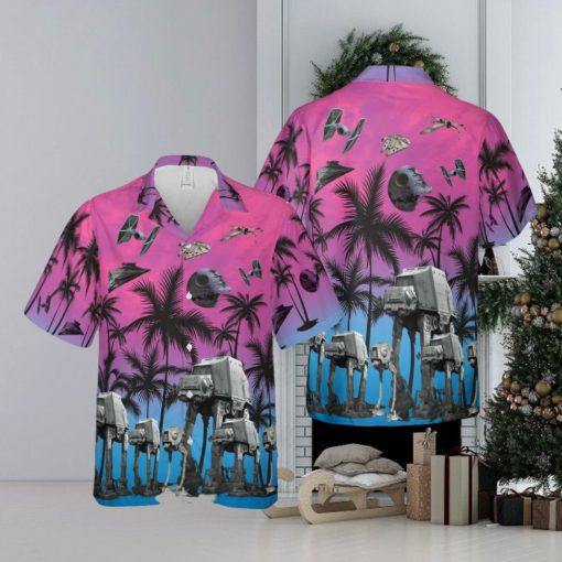 Star Wars Funny Summer Tropical Purple Hawaiian Shirt