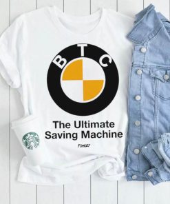 bmw btc the ultimate saving machine logo shirt shirt trang