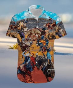 Rodeo Life Is The Best Life Bull Riding Unisex Hawaiian Aloha Shirts