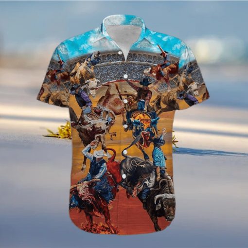 Rodeo Life Is The Best Life Bull Riding Unisex Hawaiian Aloha Shirts