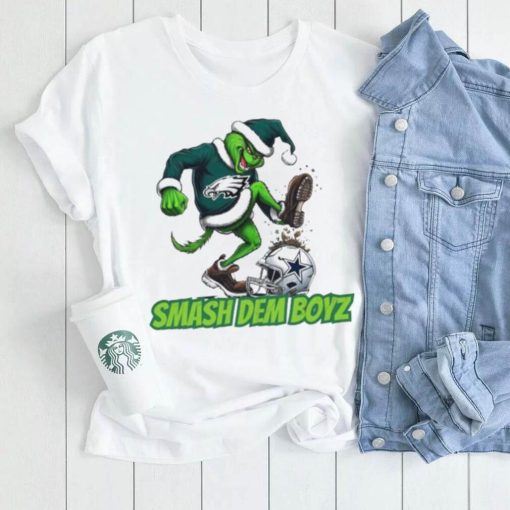 Santa Grinch Eagles Dallas Cowboys Smash Dem Boyz Christmas 2023 Shirt