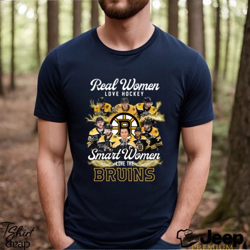 nhl boston bruins real women love hockey smart women love the bruins signatures shirt Sweater