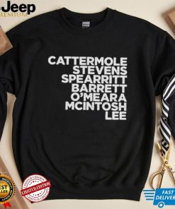 cattermole stevens spearritt barrett o meara mcintosh lee 0