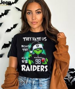 Maxx Crosby Grinch They Hate Us Because They Ain’t Us Las Vegas Raiders Christmas Tshirt