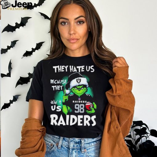 Maxx Crosby Grinch They Hate Us Because They Ain’t Us Las Vegas Raiders Christmas Tshirt