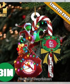 christmas gifts st louis cardinals mlb custom name grinch candy cane ornament 1 D3bBc