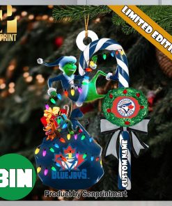 christmas gifts toronto blue jays mlb custom name grinch candy cane ornament 1 rS30v