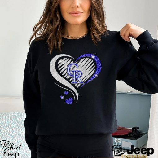 colorado Rockies baseball logo heart diamond shirt