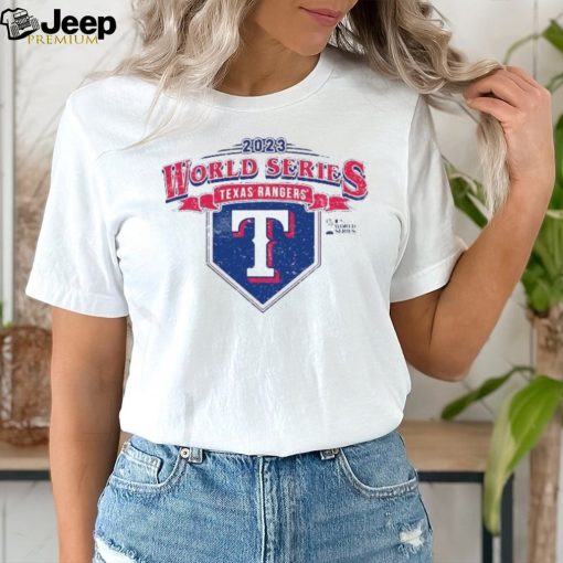 Texas rangers majestic threads 2023 world series confetti soft shirt