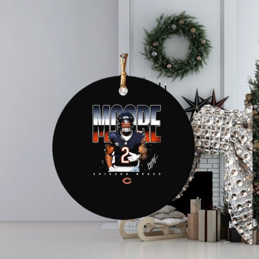 d j moore 2 signed chicago bears signature ornament Circle