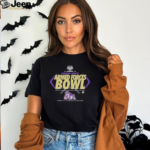 James Madison Dukes Lockheed Martin Armed Forces Bowl Amon G Carter Stadium 2023 Logo T Shirt