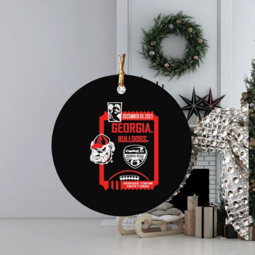 december 30 2023 georgia bulldogs capital one orange bowl ornament Circle