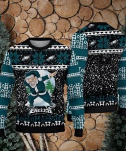 Philadelphia Eagles Santa Claus Dabbing Ugly Christmas Sweaters