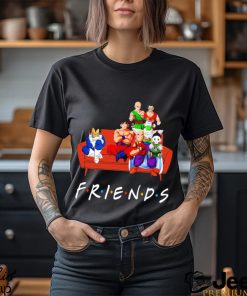 dragon ball characters on sofa friends anime shirt