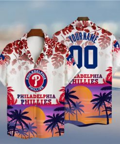 Philadelphia Phillies Custom Name And Number Major League Baseball 3D Print Hawaiian Shirt