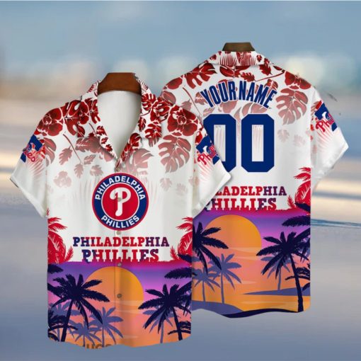 Philadelphia Phillies Custom Name And Number Major League Baseball 3D Print Hawaiian Shirt