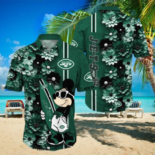 New York Jets Aloha Mick Pattern Hawaiian Shirt For Fans