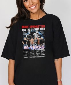 The Bruce Springsteen E Street Band 1972 2022 50 Years Signatures Graphic T Shirt