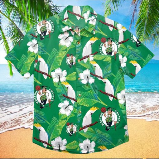 Boston Celtics NBA Mens Floral Hawaiian Shirt