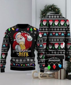 It Is The Most Wonderful Time For A Beer Ugly Christmas Sweater 3D Printed Men And Women Holiday Gift