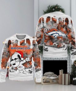 enver Broncos Snoopy Dabbing The Peanuts Sports Football Merry Christmas 3D Sweater For Fans Gifts Unisex