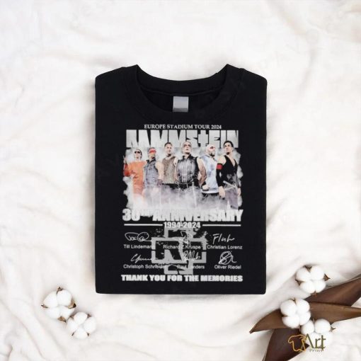 europe stadium tour 2024 rammstein 30th anniversary 1994 2024 thank you for the memories shirt