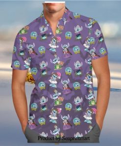 Mickey And Friends Hot Air Balloon Ride Disney Cartoon Graphics Inspired Full Printing Hawaiian Shirt