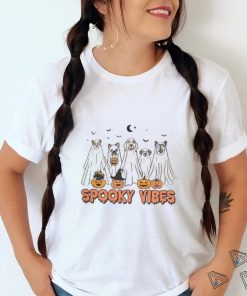 Spooky Vibes Halloween Funny Dog Ghost shirt