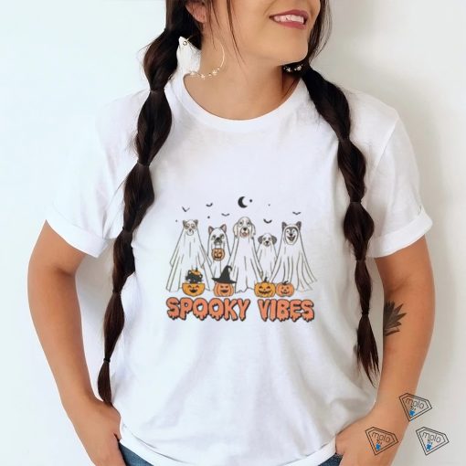 Spooky Vibes Halloween Funny Dog Ghost shirt