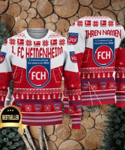 Custom Name 1 FC Heidenheim Ugly Christmas Sweater New Logo Gift For Men And Women Fans