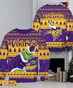 Minnesota Vikings Grinch Christmas Ugly Sweater