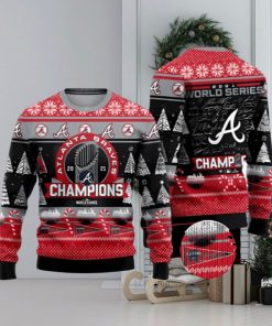 Atlanta Braves WinCraft 2023 World Series Champions Ugly Christmas Sweater 3D Printed Men And Women Holiday Gift