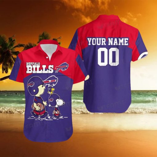 Buffalo Bills Hawaiian Shirt Woodstock Charlie Brown Snoopy Custom Buffalo Bills