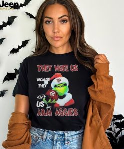 Santa Grinch Christmas They Hate Us Because Ain’t Us Texas A&m Aggies Shirt