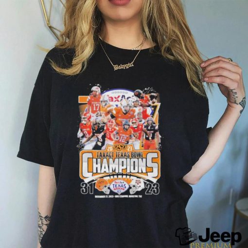 2023 Taxact Texas Bowl Champions Oklahoma State Cowboys T Shirt