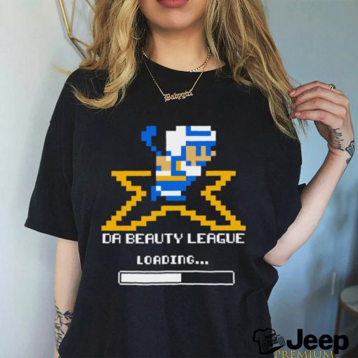 Da Beauty League hockey pixel art logo shirt