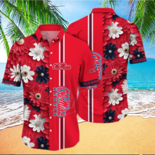 Ole Miss Rebels NCAA Flower Hawaiian Shirt