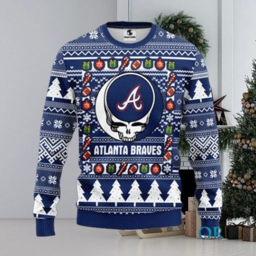 Atlanta Braves Grateful Dead Ugly Christmas Sweater & Sweatshirt Gifts